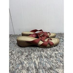 Merrell Shoes Womens 10 Sandals Sundial Cross Thong Slip On Leather Air Cushion